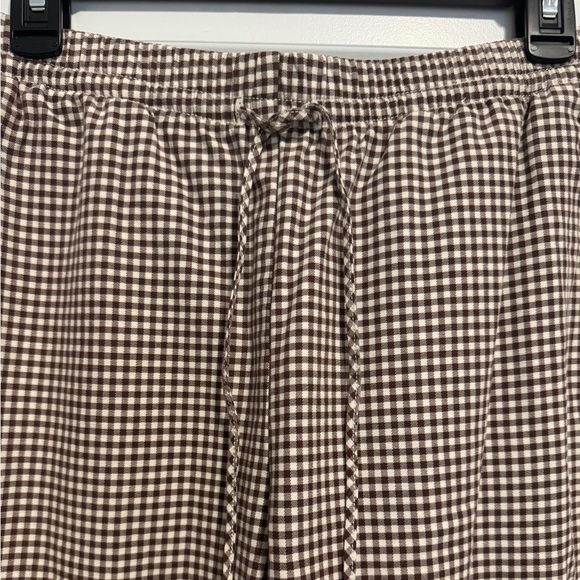 Abercrombie & Fitch Tan Checkered Women's Trousers - Picture 9 of 11